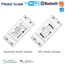 WiFi Bluetooth Smart Light Switch Universal Breaker Timer Smart Life APP Wireless Remote Control Works with Alexa Google Home