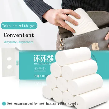 

Roll paper 12 rolls 4 layers Thickened household paper Strong absorbent 4-layer paper towel Paper towel 12 roll packs Y402