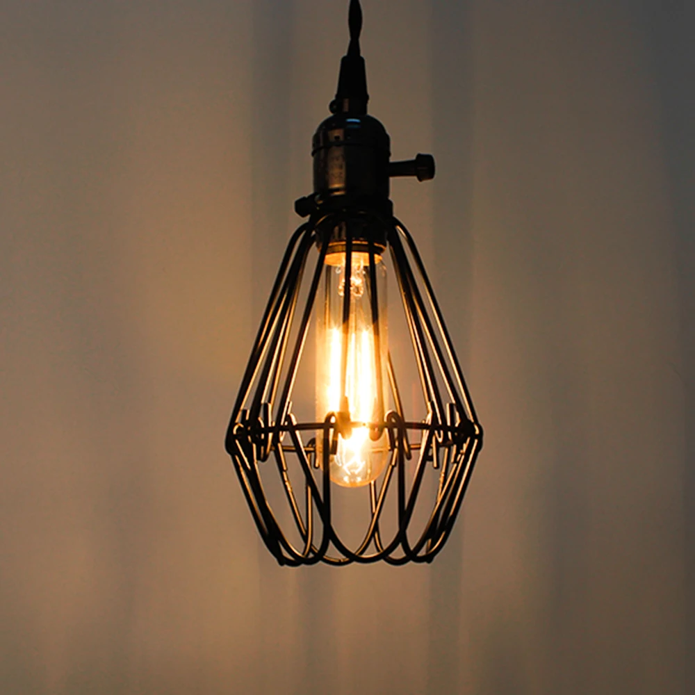 Подвесной светильник абажур настенный светильник Тени Чехлы скандинавский в форме металлической птичьей клетки Освещение для дома, ресторана украшения абажур