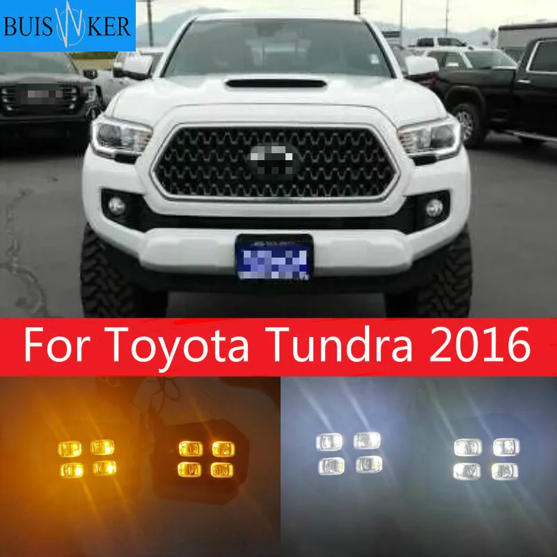 

1 пара, светодиодные дневные ходовые огни, 12 В, для Toyota Tundra 2016