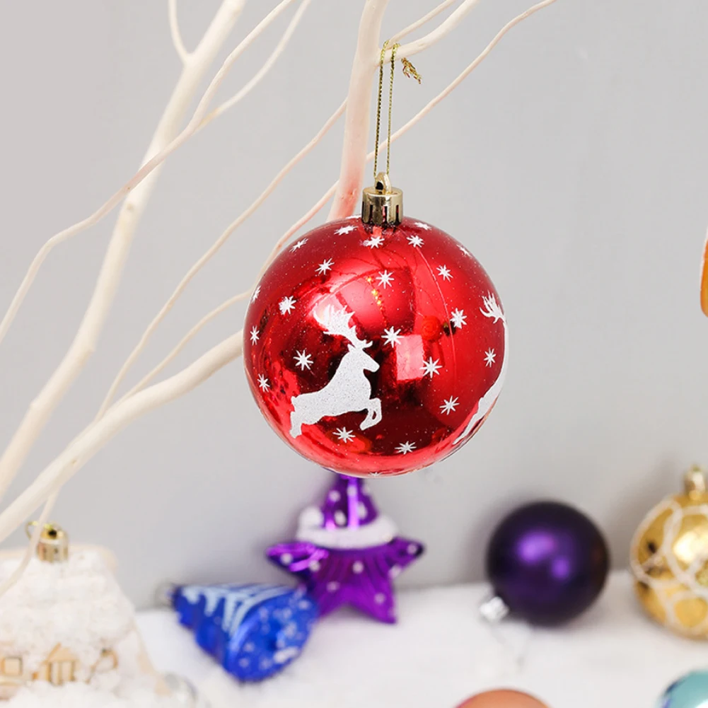 1Set Christmas Tree Ornament Shatterproof Christmas Ball Ornaments Decoration Hanging Decor for Xmas Party Home Tree Decor
