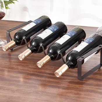 

Flat Iron Grape Wine Rack Vintage Style Home Red Wine Bottle Holder Stand Storage Shelf