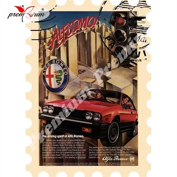 

Fridge magnet souvenir Alfa Romeo Репринт винтажного плаката