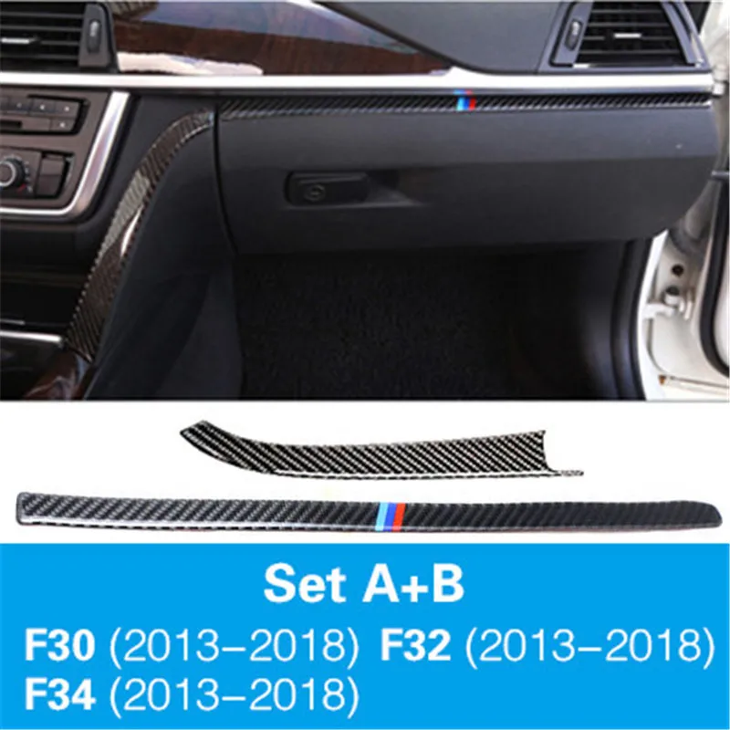 SRXTZM для BMW F30 F32 F34 2013- авто-Стайлинг Центральная панель управления рамка накладка наклейка интерьерные аксессуары 1 шт - Название цвета: Set A B