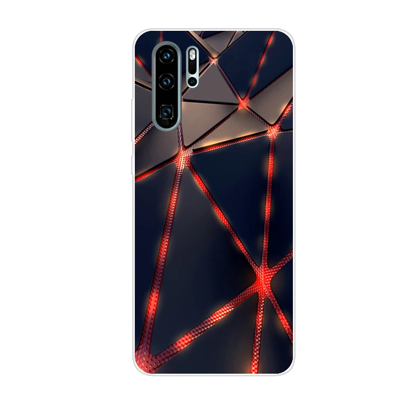 Черный Чехол для мобильного телефона, чехол для huawei P30 Pro, Силиконовый ТПУ для телефона, задняя крышка на huawei P30 Pro, VOG-L29 ELE-L29 P 30 Lite, чехол - Цвет: Черный