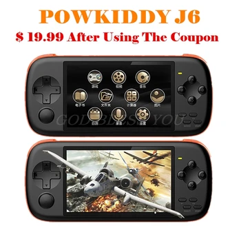 

POWKIDDY J6 Retro Game Console 4.3 inch IPS Screen 128 bit Handheld Game Console With Joystick For PSP GBA NES Arcade Game