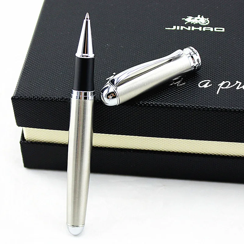 Высококачественная шариковая ручка Jinhao 750, роскошная шариковая ручка 0,7 мм, серебряная шариковая ручка для письма, деловые офисные школьные принадлежности caneta - Цвет: Q