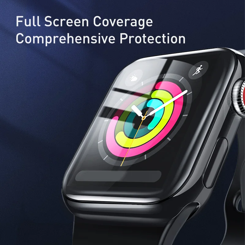 Мягкое закаленное стекло Baseus 0,2 мм для iWatch 4 40 44 мм 3D изогнутое полное покрытие Защитная пленка для iWatch 3 2 1 38 42 мм стекло