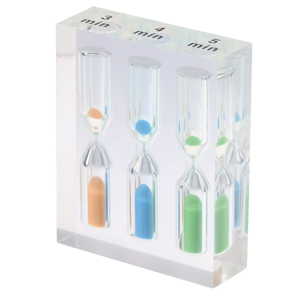 Three-In-One Acrylic Sand Hourglass Sandglass Sand Egg Timer Clock  Kitchen Clock Home Decoration