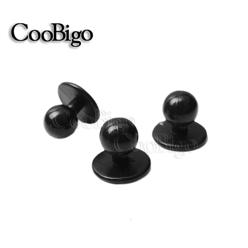 10 шт Пластиковые кнопки 11,5 мм ресторанная форма шеф-повара КУРТКА Униформа костюм пуговицы для одежды diy части Аксессуары - Цвет: Black