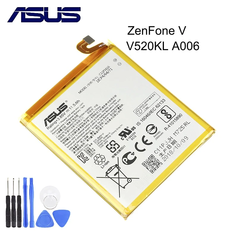 Оригинальный аккумулятор ASUS C11P1616 для телефона ZenFone V V520KL A006 3000 мАч высокая