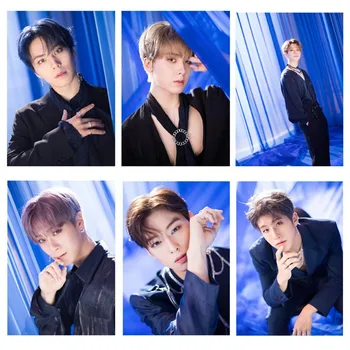 

16Pcs/Set KPOP Astro BLUE FLAME Album Melting Photo Version For Student Card Bus PVC Crystal Card Stickers