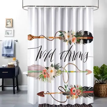 

Shower Curtain Bathroom Curtains Cute for Kids Men Girls Water Resistant bohemian3 60inch72inch.
