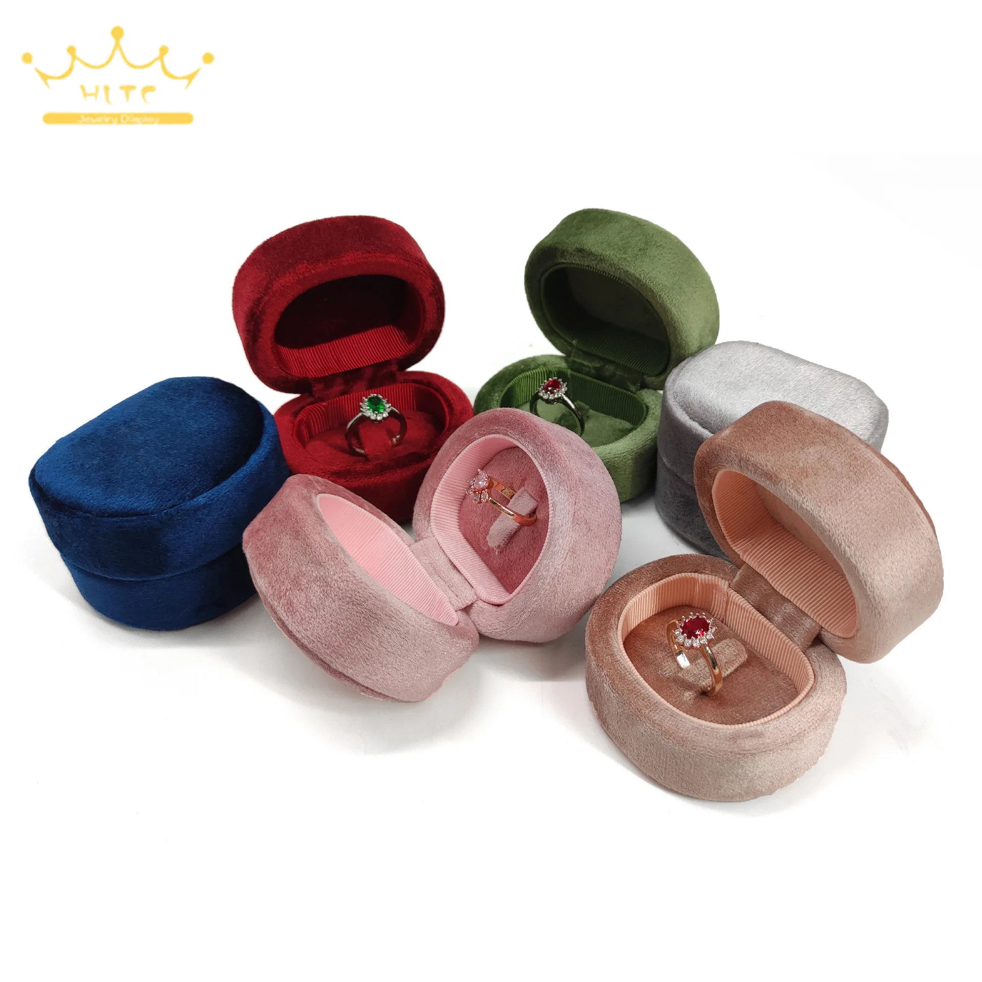 Delicate Vintage Velvet Ring  Boxes Gift Box High-quality Storage Ring Boxes Jewelry Packaging Case Trinket Box delicate handmade vintage velvet pendant necklace ring gift box jewelry display packaging case with good quality