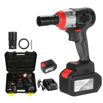

Cordless Impact Wrench 980Nm Torque Brushless Motor with Quick Chuck 2x6.0A Fast Charger Variable Speed Multifunction Impact Kit