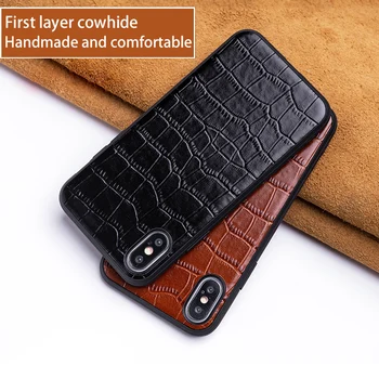 

Phone Case For iPhone 6 6s 7 8 Plus 11 Pro X Xs Xr Max Crocodile belly texture phone Case Luxury Back cover