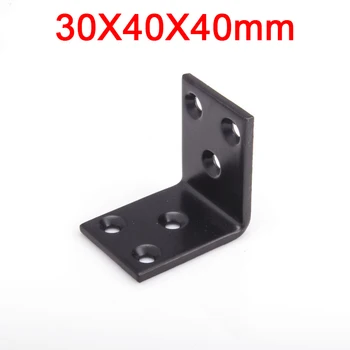 

28PCS Black Furniture Corner Braces L Shape Right Angle Frame Board Support Holder Brackets Furniture Connectors 30X40X40X3.2mm