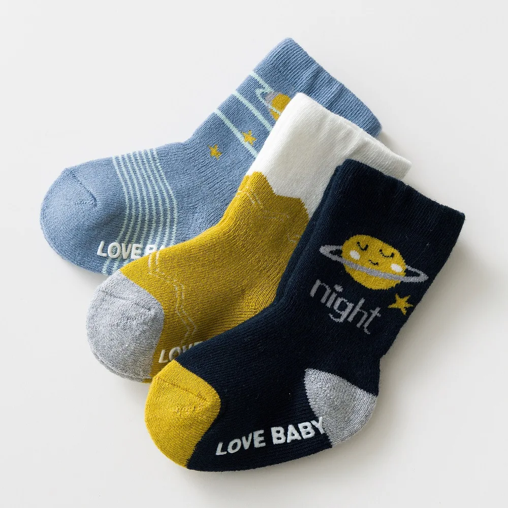 cotton socks kids socks baby socks girls socks 3 Pairs toddler kids socks for winter autumn 0-5T
