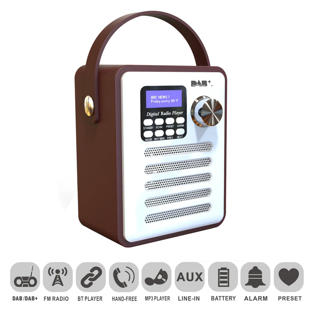 Цифровой DAB-радиоприемник с Bluetooth 4 2 цифровое DAB/DAB + FM Wi-Fi колонка беспроводное