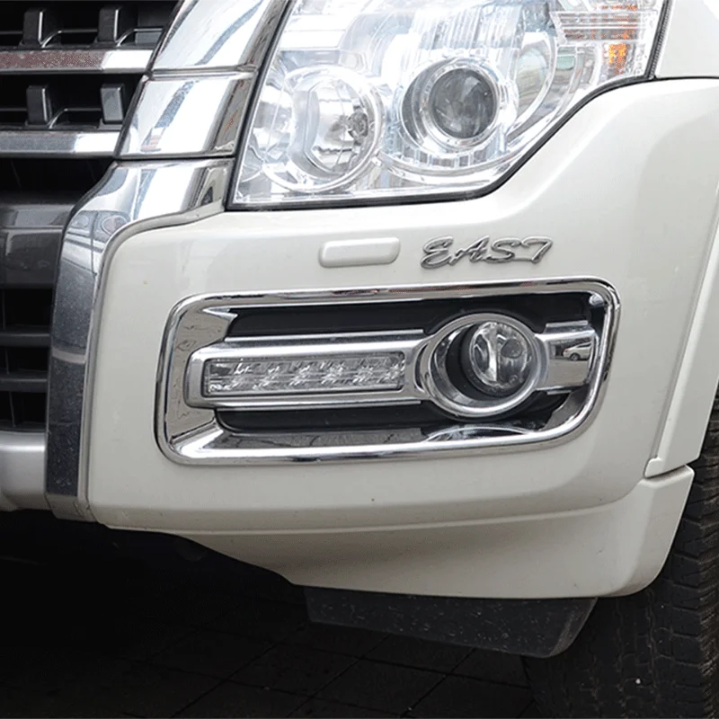 Подходит для Mitsubishi Pajero V93 V97 V87 2015 2020 ABS Хром передний противотуманный светильник