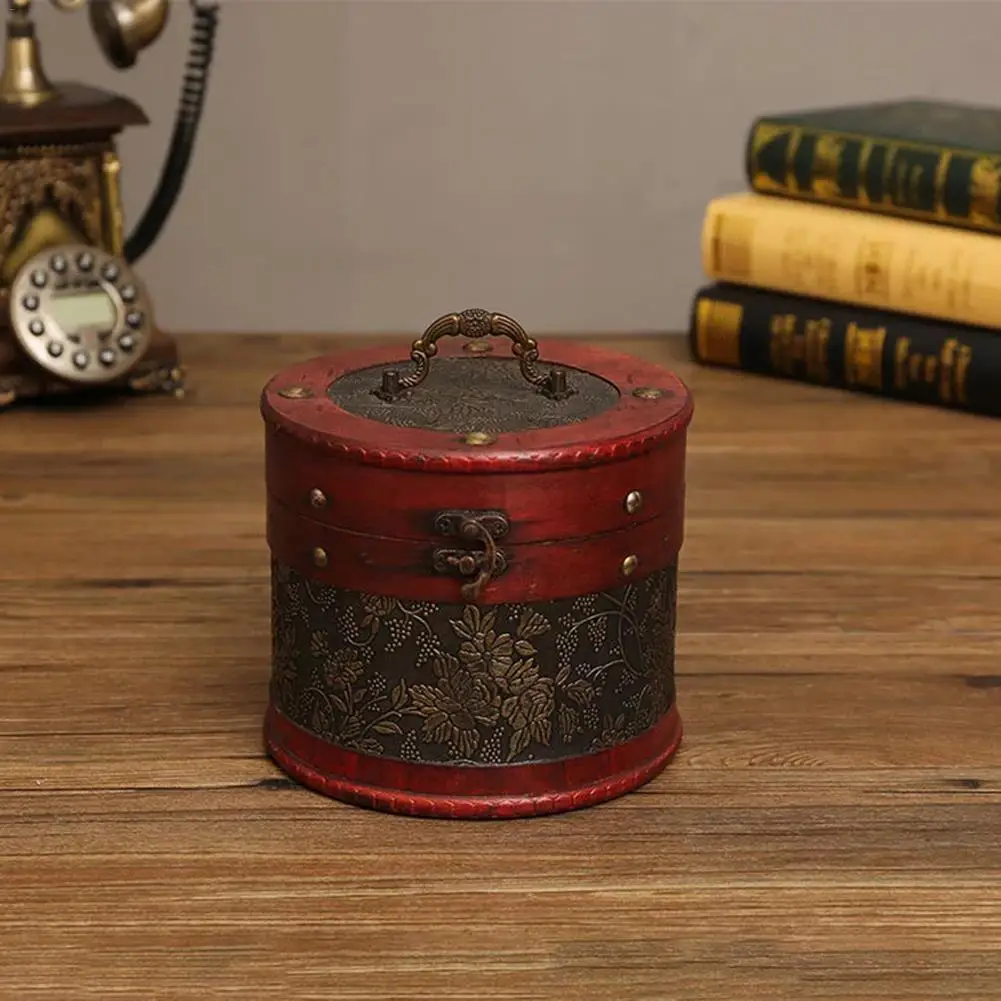 

Wooden Storage Box Mini Treasure Chest Jewelry Organizer Handmade Craft Jewelry Case Multi-functional Storage Box Holder