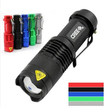 

Ultra Bright LED Flashlight 14500 battery lamp beads Waterproof Torch Zoomable 3 lighting modes Multi-function USB charging