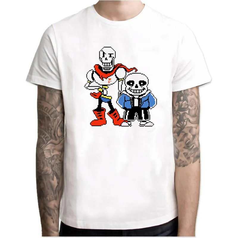 Undertale Sans and Papyrus Harajuku уличная японская Эстетическая забавная Мужская хлопковая
