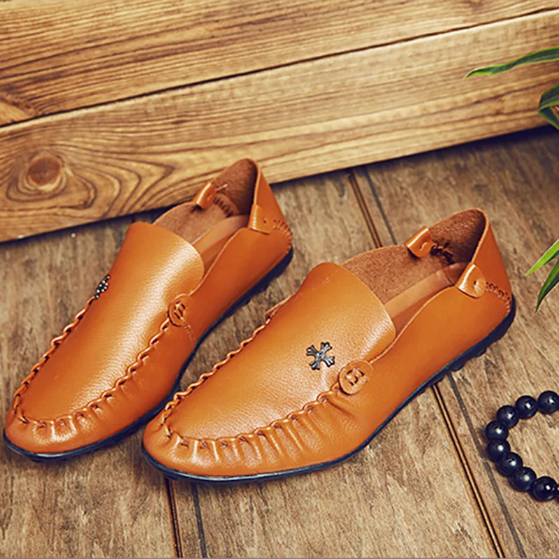 

Spring Leather Shoes Men's Lazy Beanie Shoes Men's Shoes White Shoes