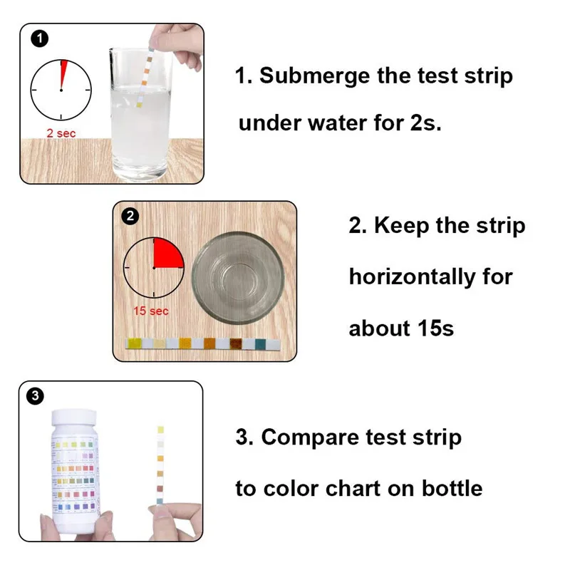 Новые 6 в 1 тест-полоски для бассейна горячая ванна СПА вода хлор Ph щелочной анализатор бассейн тест-полоски для воды