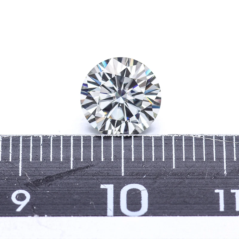 Камень Муассанит 2 карата Круглый драгоценный камень с бриллиантовой огранкой 8