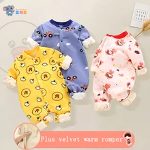 Mono de bebé para recién nacido, Pelele de terciopelo, grueso, cálido, para Otoño/Invierno