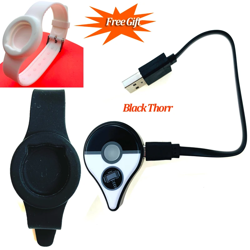 Balck Thorr Горячая Новая версия Bluetooth браслет с автоматической ловлей для PokemonGO Plus с перезаряжаемой батареей внутри - Цвет: Balck Thorr