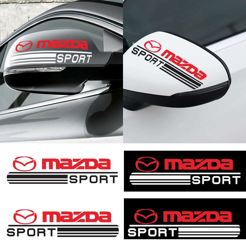 

2pcs Car Sticker Rearview Mirror Stickers for Mazda 3 Axela 6 Atenza 2 3 5 6 CX 3 4 5 MX5 RX8 Miata 323 626 RX7 RX8 Accessories