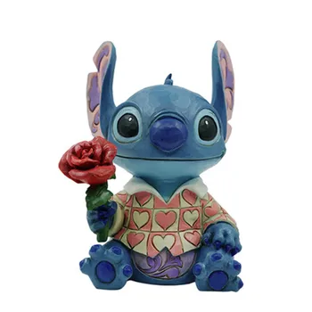 

16CM Disney Statue Lilo & Stitch Bust Q posket Stitch full-length portrait Resin Action Figure Collectible Model Toy W17