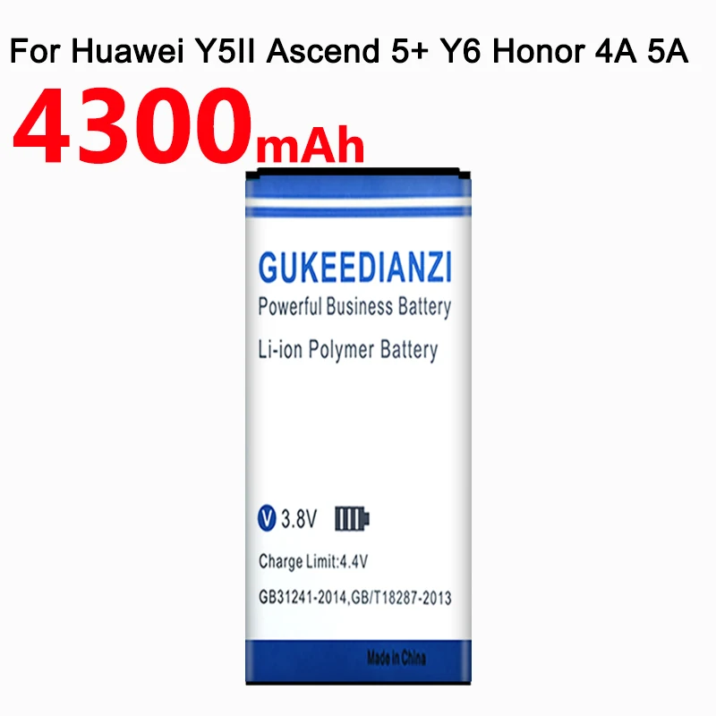 Сменный аккумулятор GUKEEDIANZI для Huawei Y5II Y5 II Ascend 5 + Y6 Honor 4A SCL-TL00 5A LYO-L21 HB4342A1RBC 4300 мАч |