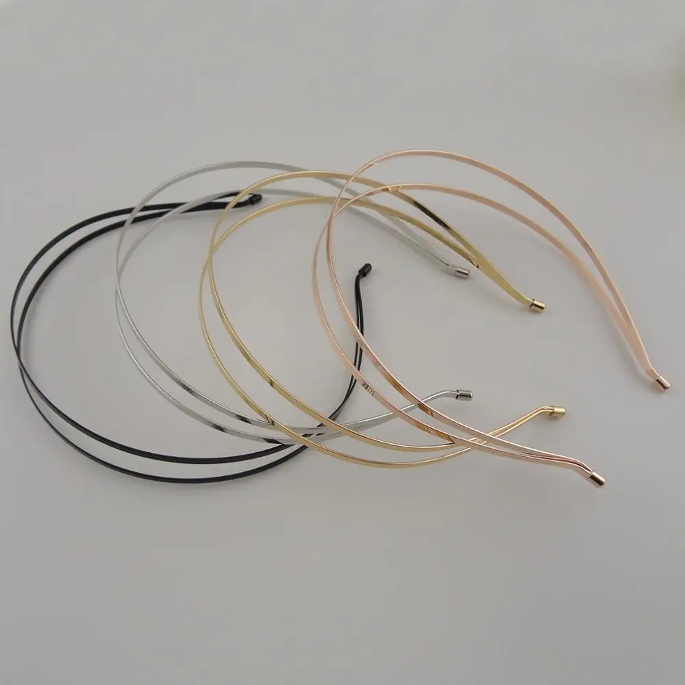 5PCS 3mm Double Wire Hair Headbands for Women Girls Two Circles