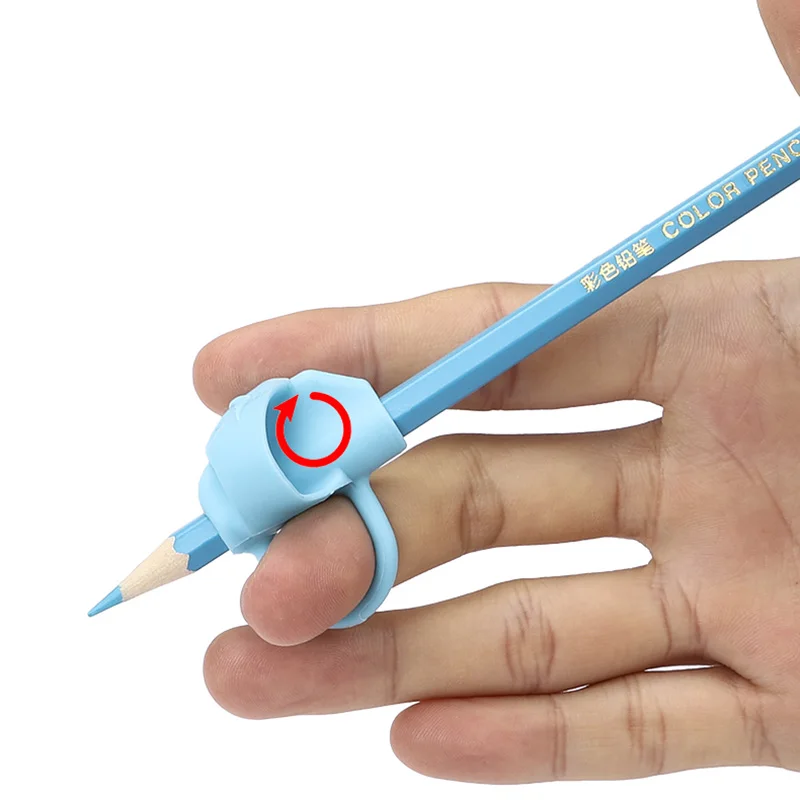 펜꽂이 실리콘 세 손가락 펜 그립 펜꽂이, 학생 쓰기 자세 교정기, 학교 문구, 사무실 쓰기, 10 개