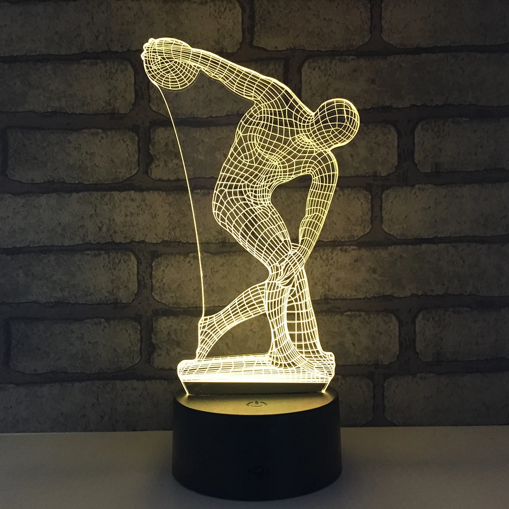 Регби 3D светодиодный ночник RGB 7 цветов Изменение Настольная лампа фигурки 1813 мальчиков девочек рождественские игрушки