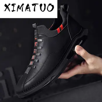 

Men Shoes outdoor Breathable Comfortable genuine leather Lace-up fashion Male Flat Shoes Outdoor Travel Walking Low Top Sneakers