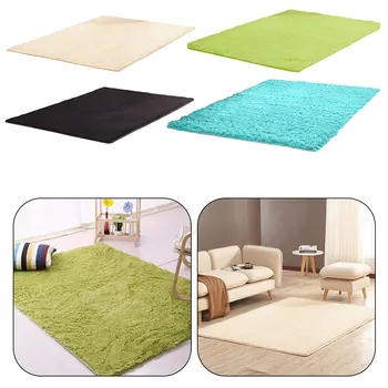 

Living Room Home Soft Shaggy Carpet For Warm Plush Floor Rugs fluffy Mats Kids Room Faux Fur Living Room Mats Silky Rugs