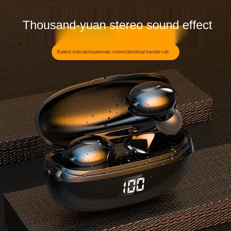 Free shipping Bluetooth 5 0 stereo Bluetooth earphone Portable charging box Digital battery display Intelligent noise reduction