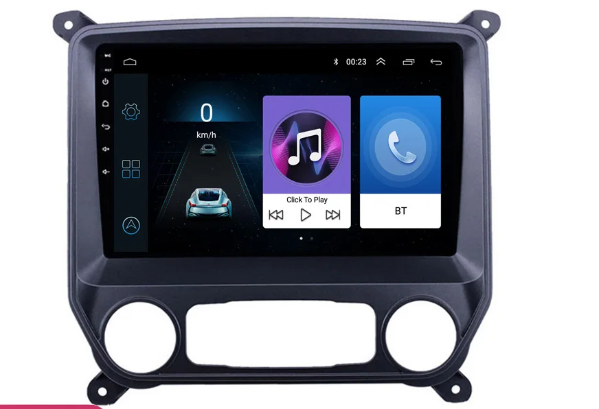 

9" Octa-core 2.5D IPS screen Android 8.1 Car GPS Navigation for GMC Sierra Chevrolet Silverado LD VIA Vtrux Truck 2014-2019