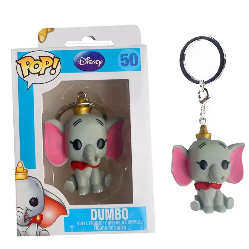 FUNKO POP disney мультфильм милый Карманный Брелок для ключей Дамбо ПВХ фигурка