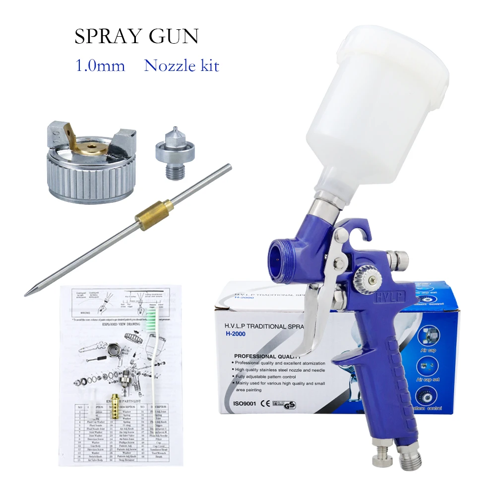 Pneumatic 0.8mm Tip Mini HVLP Air Paint Sprayer Gravity Feed Spray Gun with  125cc Plastic Cup - China Air Spray Gun, HVLP Spray Gun with Cup