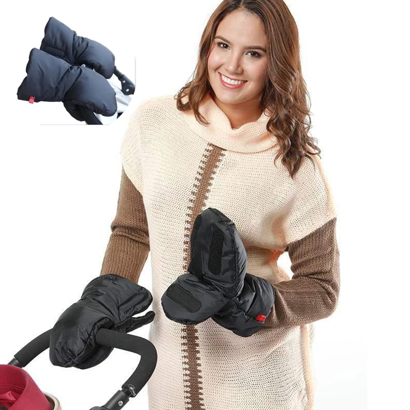 

Winter Baby Stroller Gloves Pram Hand Cover Waterproof Fleece Pushchair Warm Hand Cover Mittens Baby Stroller Accessories