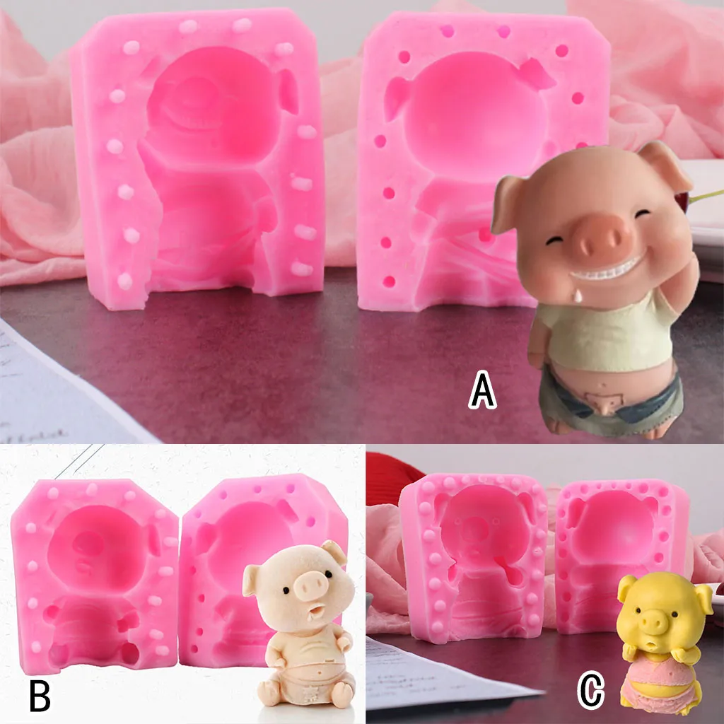 Силиконовая форма для торта DIY Форма слюна свинья шоколадное печенье глина украшение для помадной глазури инструменты форма для торта 3d-силикон L0729