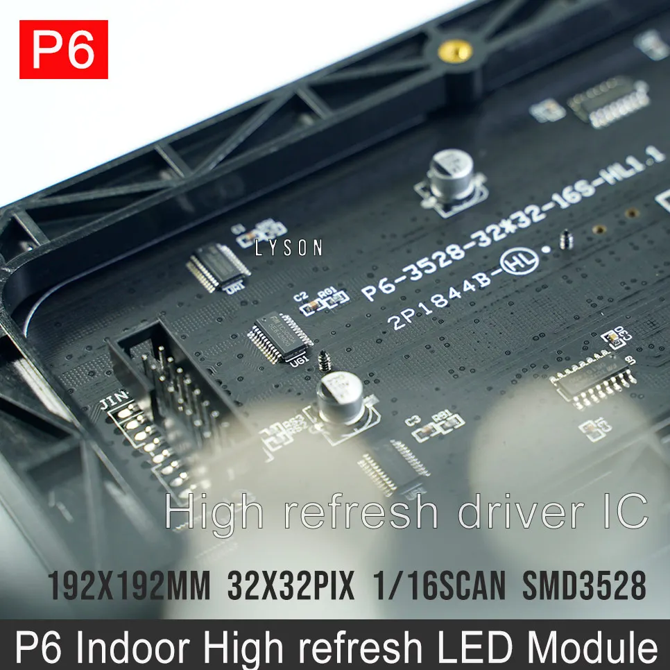 P6 комнатный SMD3528 полноцветный светодиодный дисплей модуль полувнешняя реклама