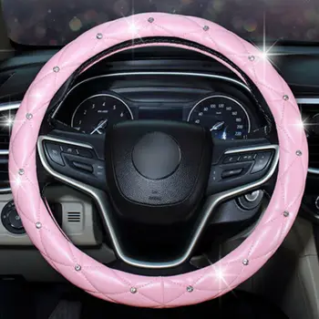 

Parts Steering Wheel Cover Crystal Diamond Car 38cm 15Inch Accessories