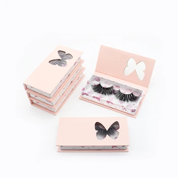 

Sweet Pink Leather Eyelash Case With Tray Mixed Styles Dramatic Nature Mink Eyelashes Custom Lash Case Packaging With Logo