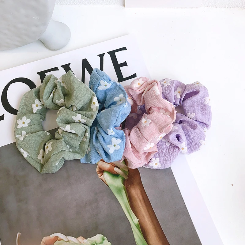 

Резинки для волос Эластичные с принтом, желтого, синего, фиолетового, розового цветов